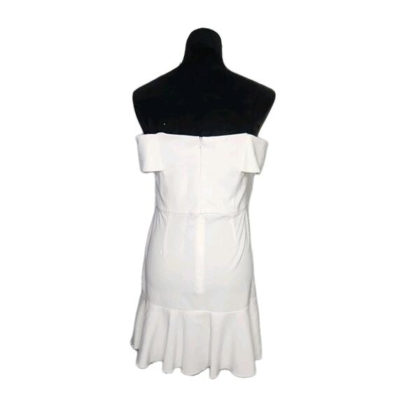 N Nicholas Ponti Off Shoulder Mini Dress in White size 8US msrp $495 - Picture 4 of 11